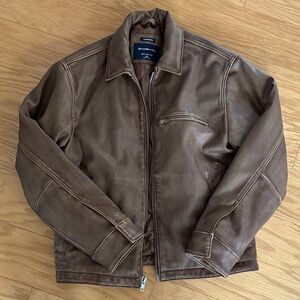 Abercrombie Cropped Leather Jacket